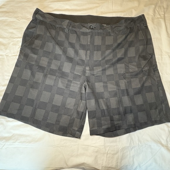 Reebok Golf Mens Performance Black & Grey Shorts 50‎ Flat Front Moisture Wicking - Picture 1 of 6
